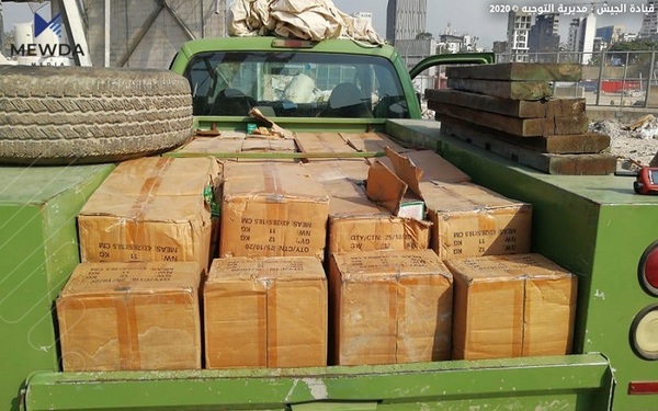 یەك تۆن و 300 كیلۆگرام مادەی تەقینەوە لەبەندەری بەیرووت دۆزرایەوە