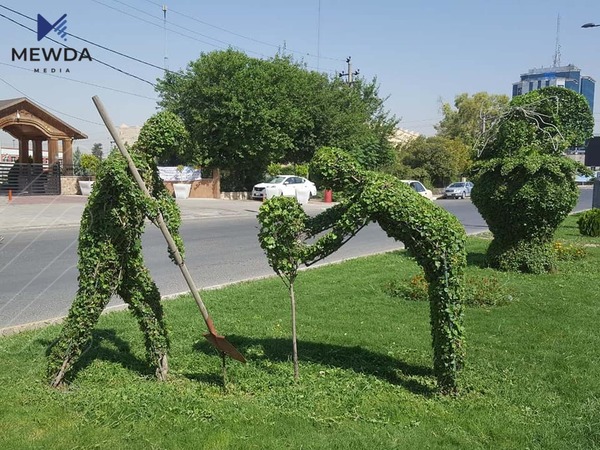 چەند دیمەنێکی سەرنجڕاکێشی باخچەکانی شاری هەولێر