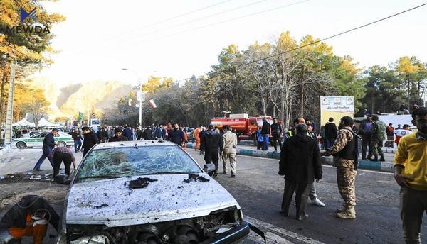 دوو كهس له ئهنجامدهرانى تهقینهوه خۆكوژیيهكهى كرمان گیران