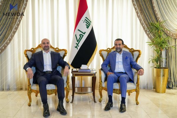  بافڵ جەلال تاڵەبانی و محەمەد حەلبوسی کۆبوونەوە