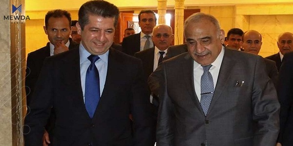 مەسرور بارزانی و عادل عەبدولمەهدی لە کۆبوونەوەدان